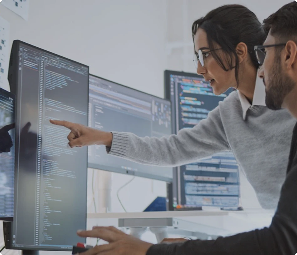 AI development services engineer training a machine learning model